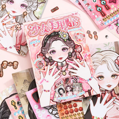 Pretty Girl Dress Up 3D Sticker Book
