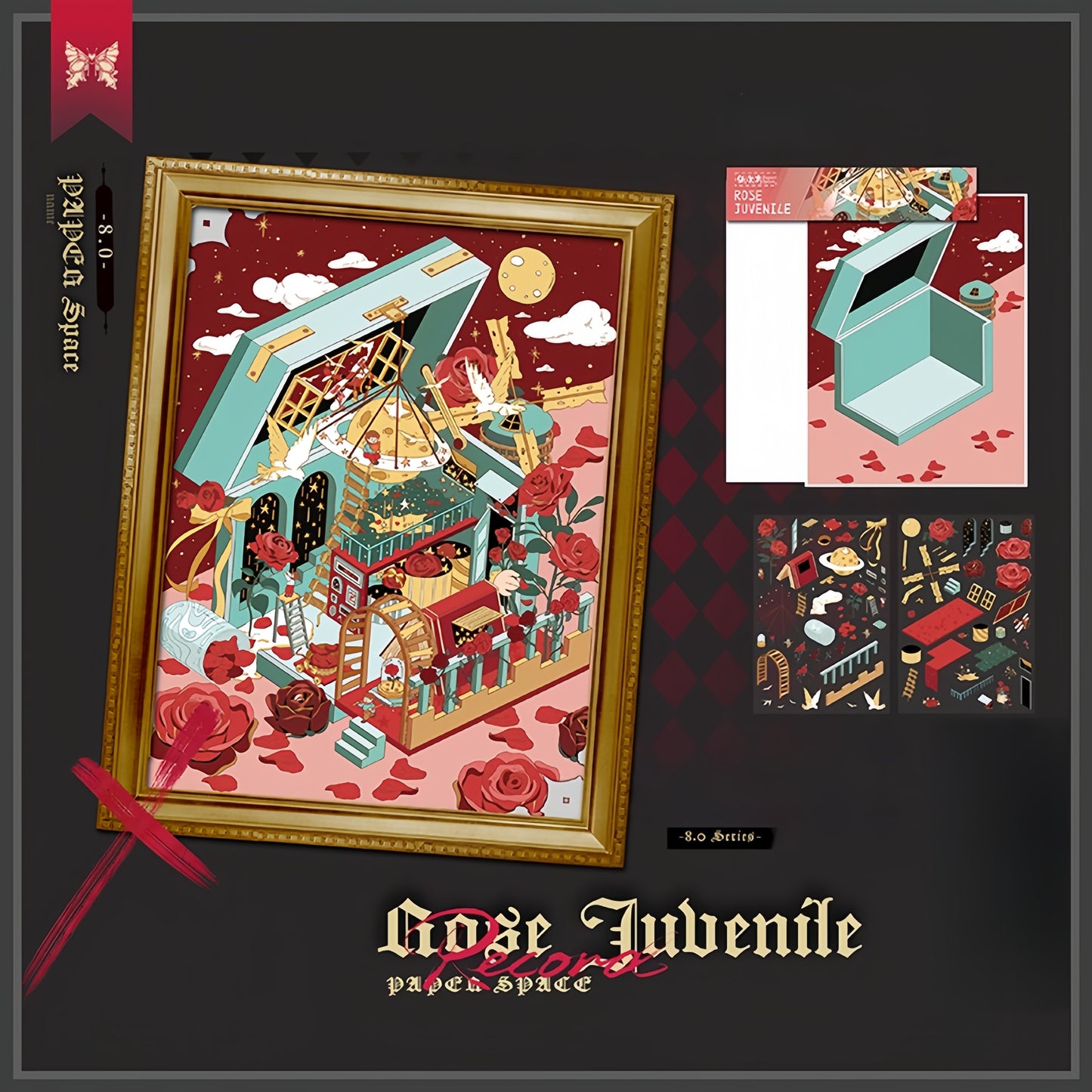 Paper Space 3D Sticker | 4 Cute Miniature Scenes