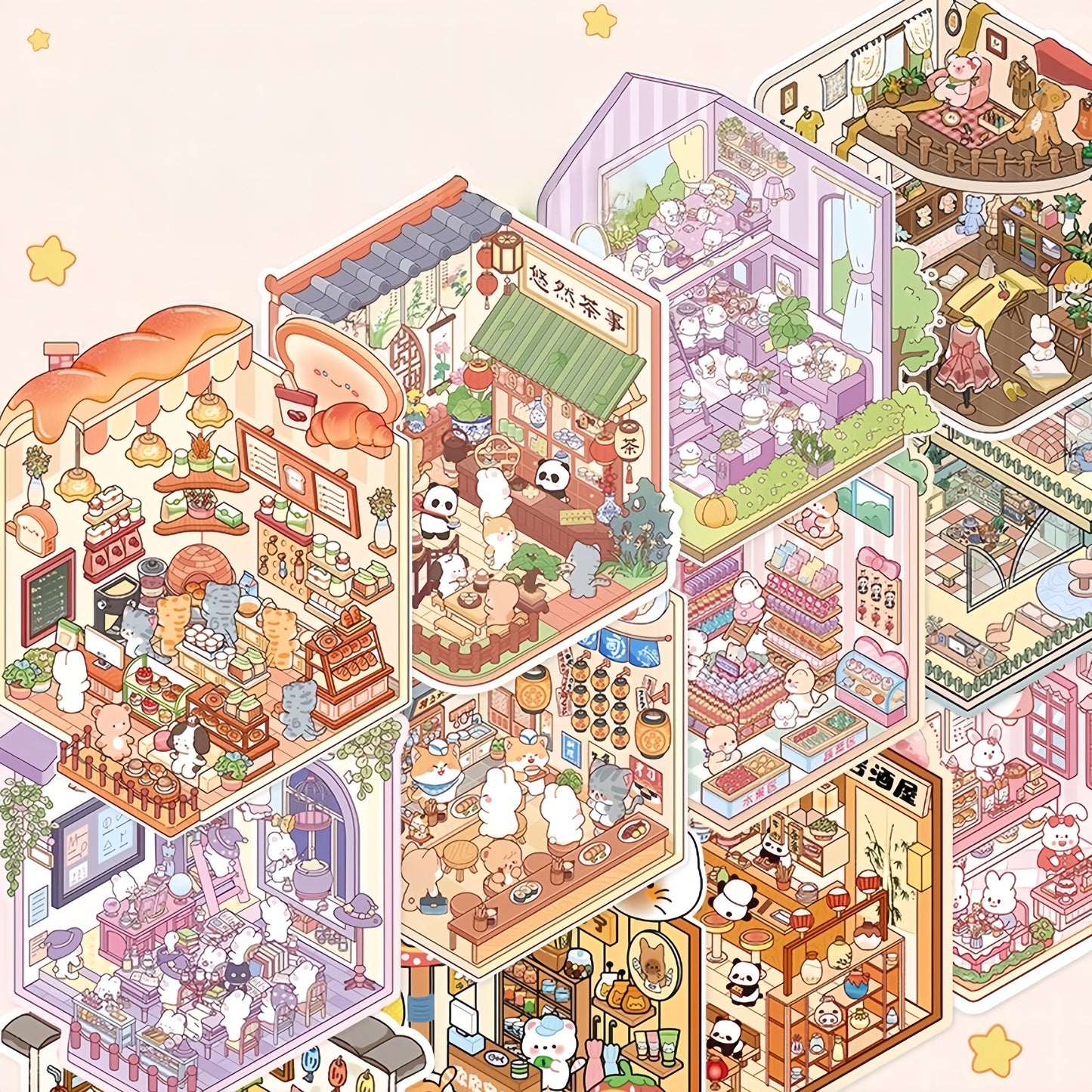 Paw's Shop 3D Sticker Book