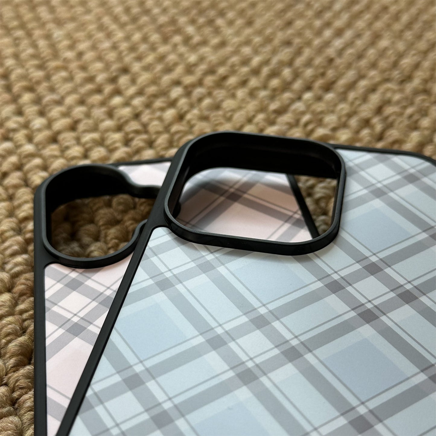 Light Color Plaid Acrylic Phone Case
