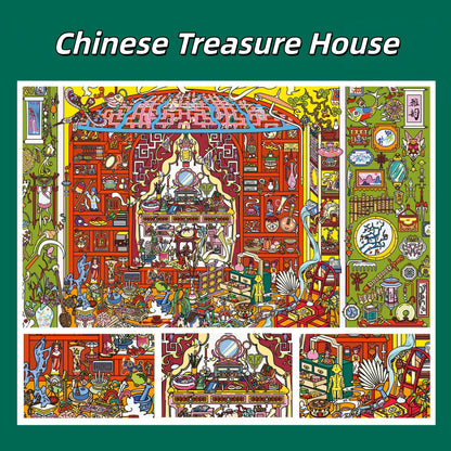 Treasures of the World 3D Sticker | 2 Cute Miniature Scenes