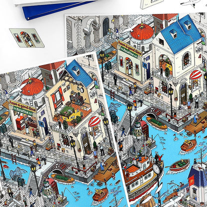 Floating Town 3D Sticker