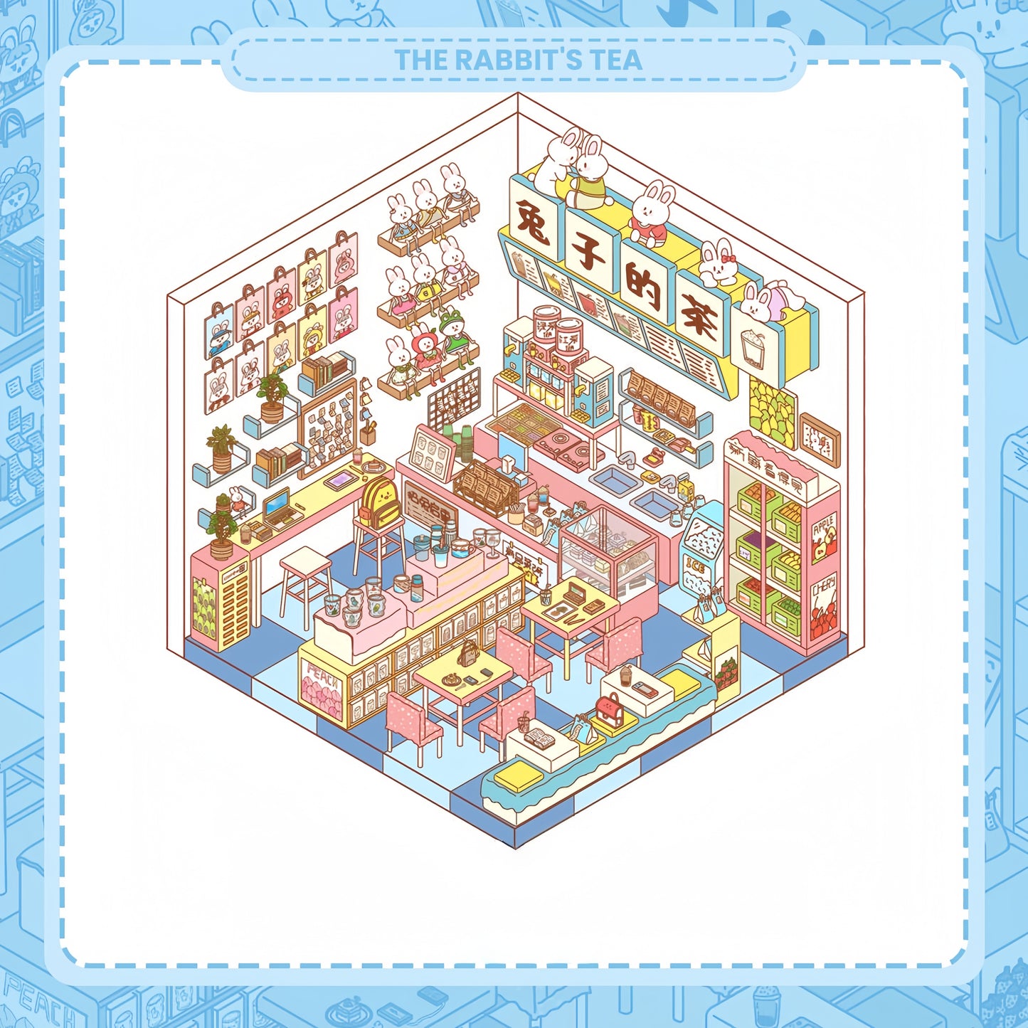 Hundred-Flavor Shop 3D Sticker | 3 Cute Miniature Scenes