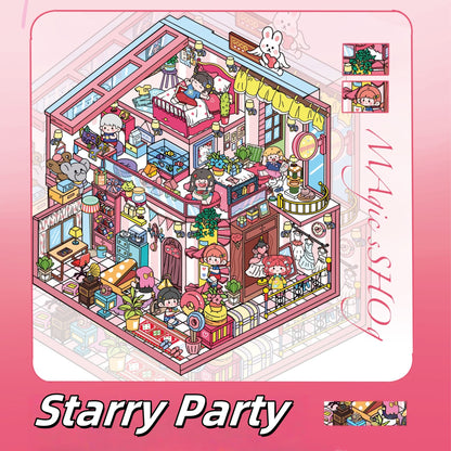 Starry Series 3D Sticker | 4 Cute Miniature Scenes