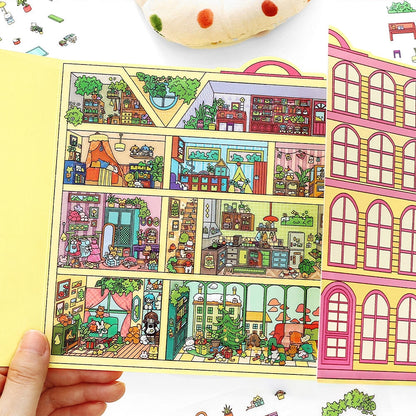Simulation Management 3D Sticker | 2 Cute Miniature Scenes