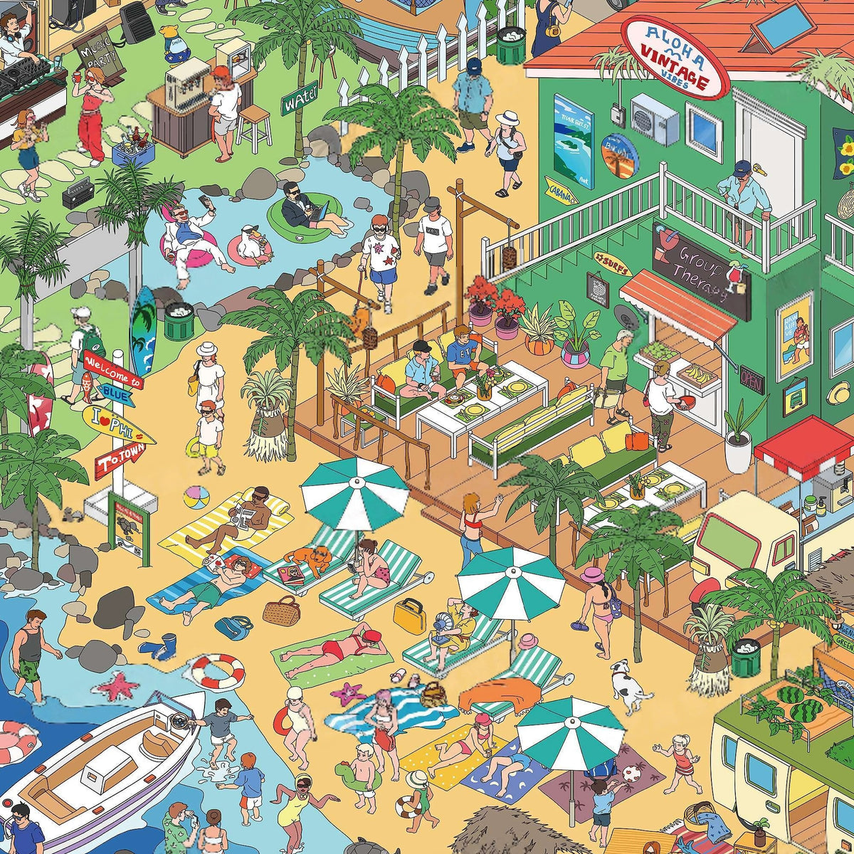 Warm Days 3D Sticker | 2 Cute Miniature Scenes