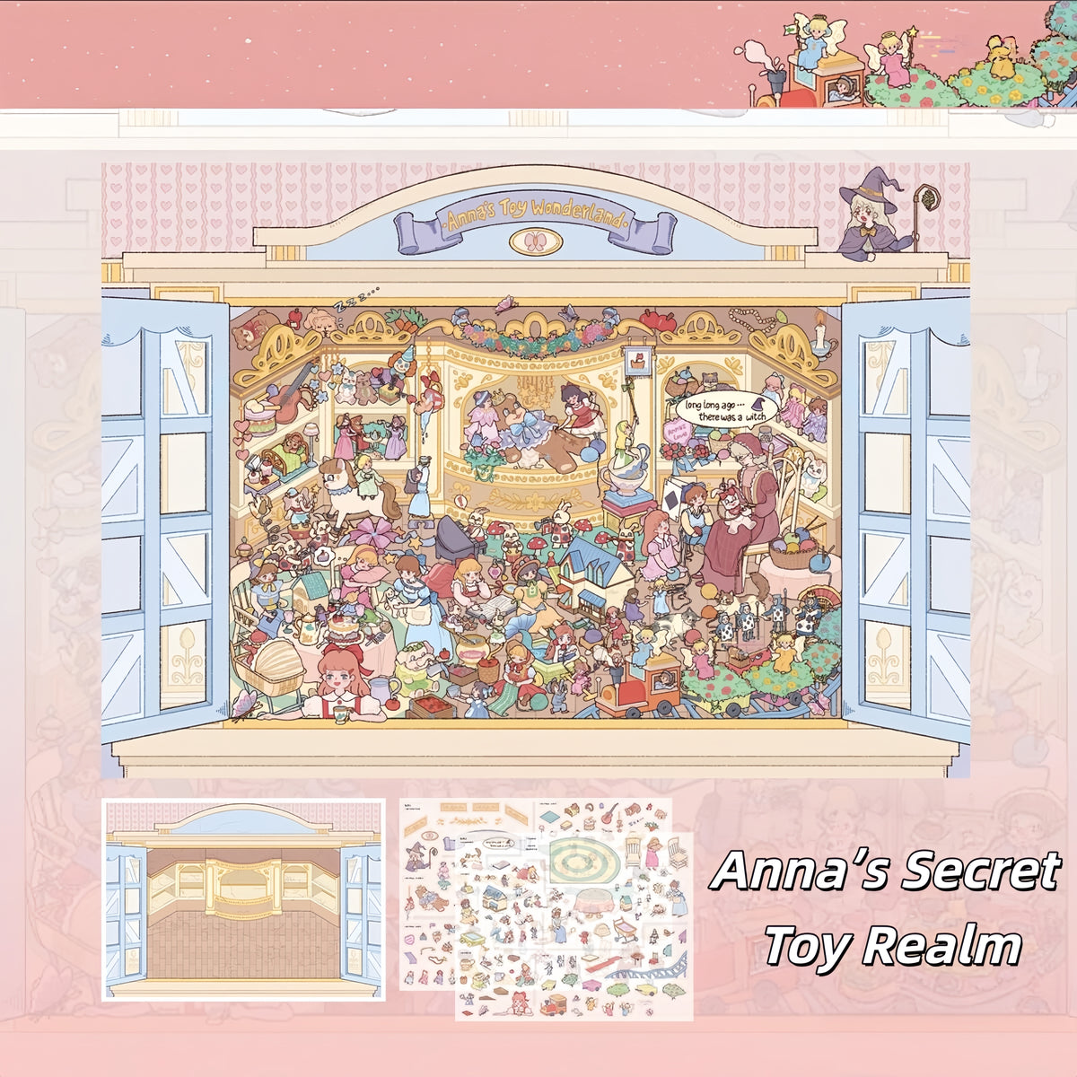 Secret Corners 3D Sticker | 3 Cute Miniature Scenes