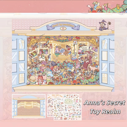 Secret Corners 3D Sticker | 3 Cute Miniature Scenes