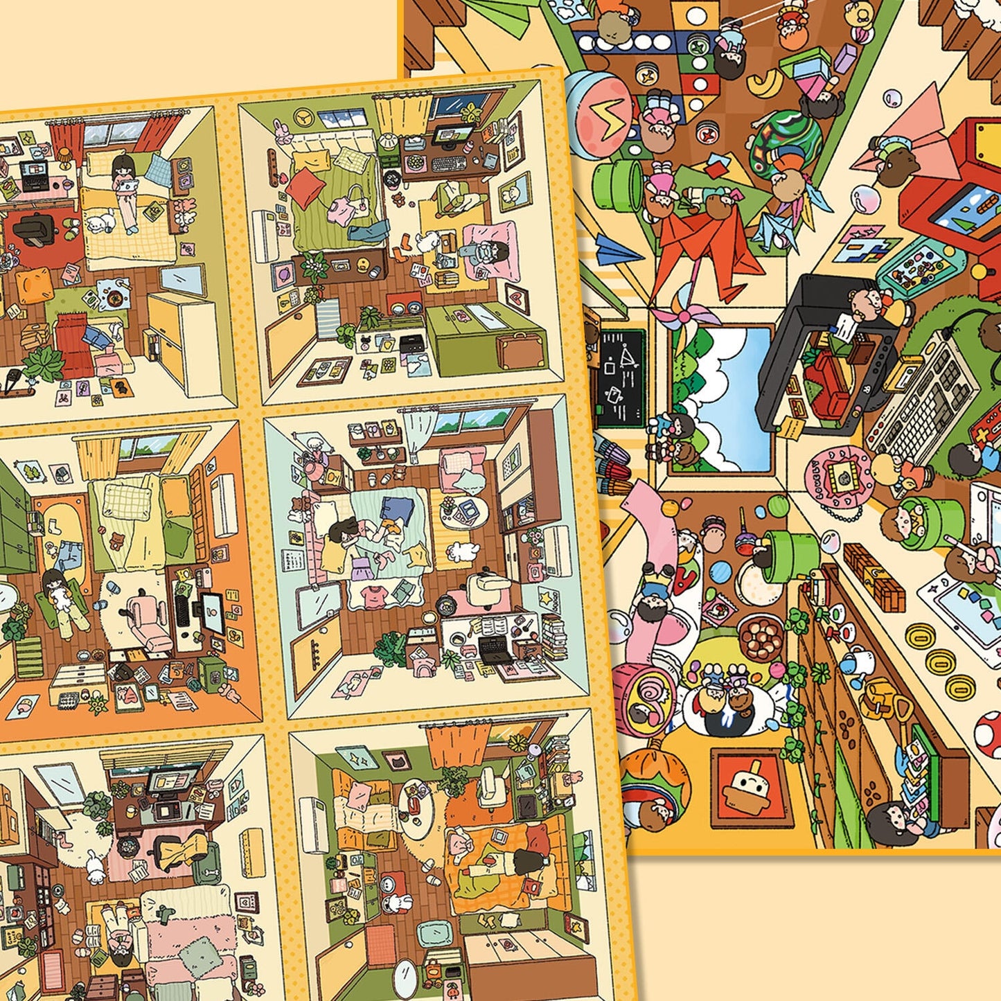 Treasured Memories 3D Sticker | 2 Cute Miniature Scenes