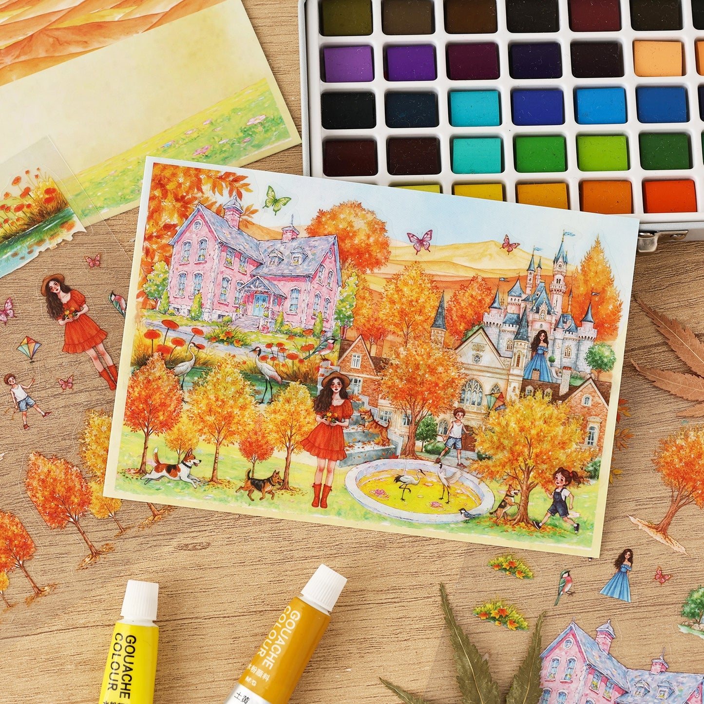 Scented Veil 3D Sticker | 4 Cute Miniature Scenes