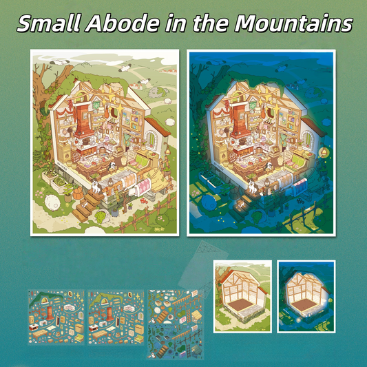 Life in the Mountains 3D Sticker | 2 Cute Miniature Scenes