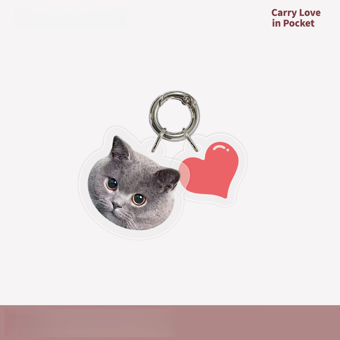 Custom Pet Photo Acrylic Bag Charm Keychain