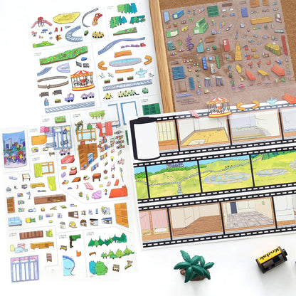 Puzzle Life 3D Sticker | 2 Cute Miniature Scenes