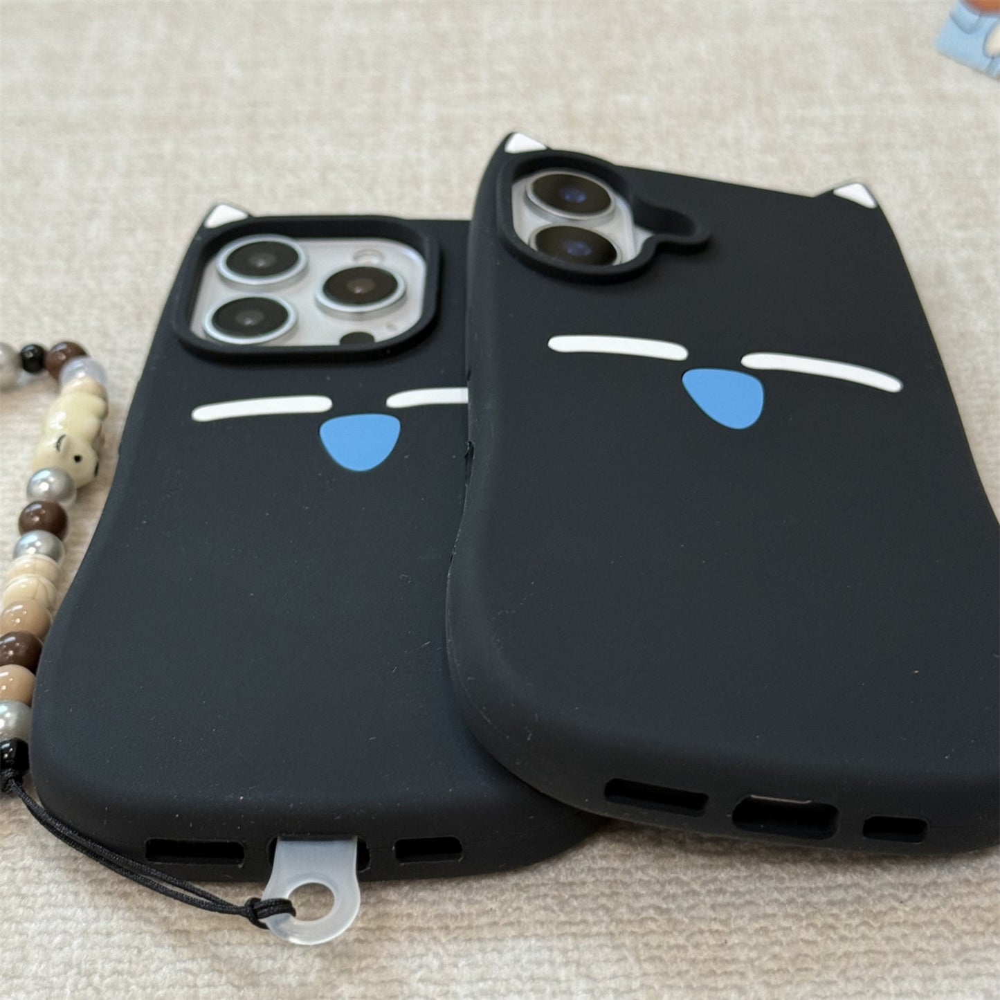 Black Cat Ears Silicone Phone Case