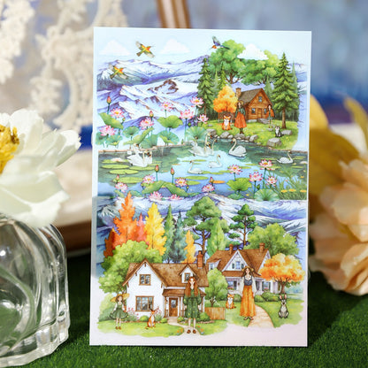 Poetic Dreams 3D Sticker | 4 Cute Miniature Scene