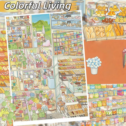 Daily Shopping 3D Sticker | 3 Cute Miniature Scenes