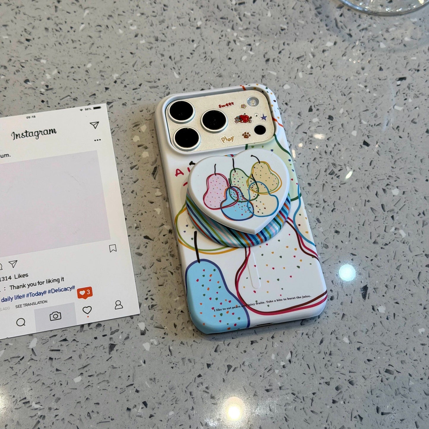 Colorful Line Sydney Magnetic Stand Acrylic Phone Case