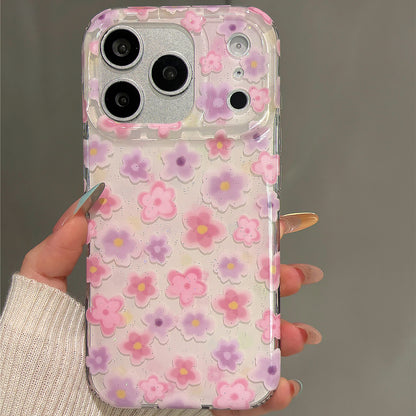 Pink Purple Flowers Acrylic Phone Case