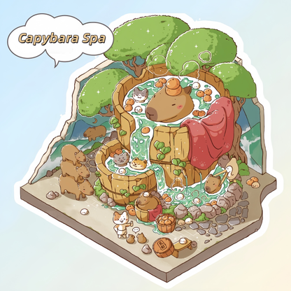 Time Workshop 3D Sticker | 5 Cute Miniature Scenes