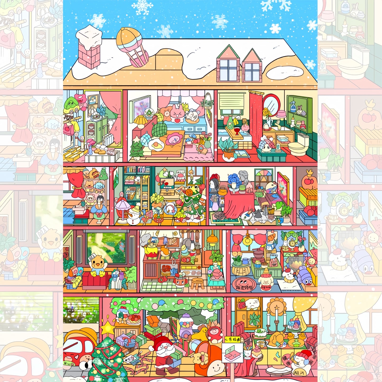 Cubicle Room 3D Sticker | 2 Cute Miniature Scenes