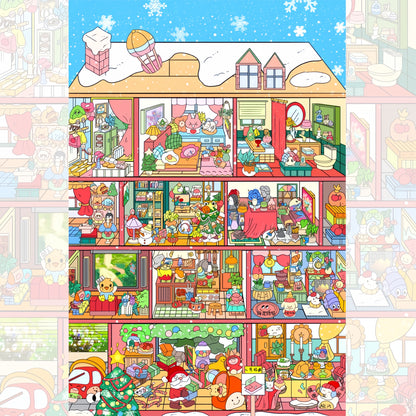 Cubicle Room 3D Sticker | 2 Cute Miniature Scenes