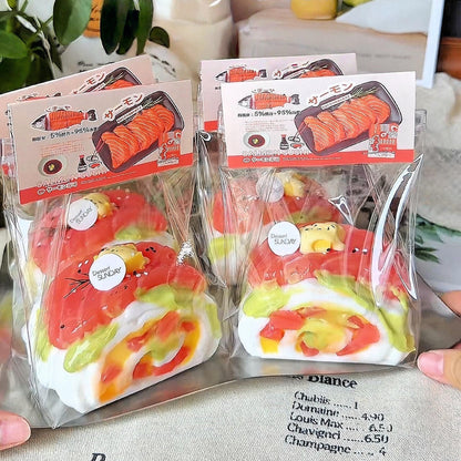 Wasabi Salmon Extra Thick Bread Roll Squishy