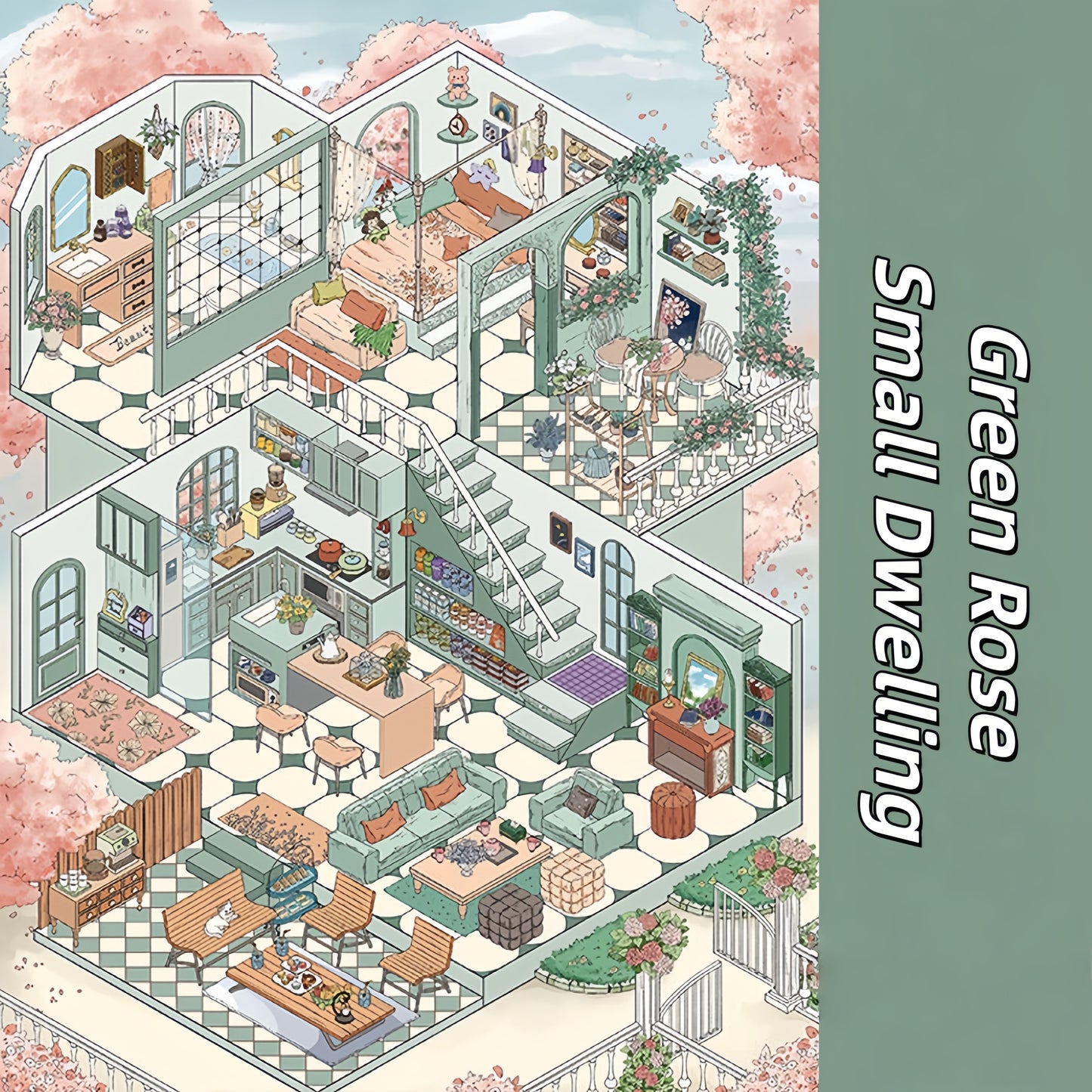 Dreamy Abode 3D Sticker | 2 Cute Miniature Scenes