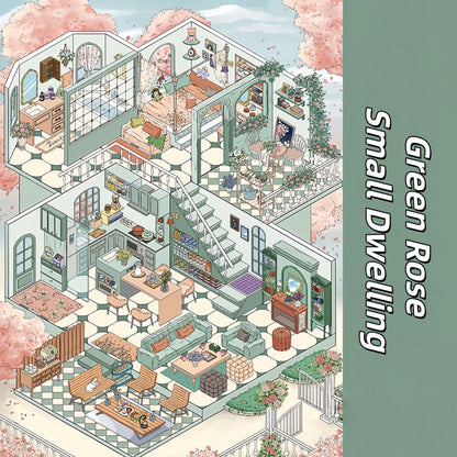 Dreamy Abode 3D Sticker | 2 Cute Miniature Scenes