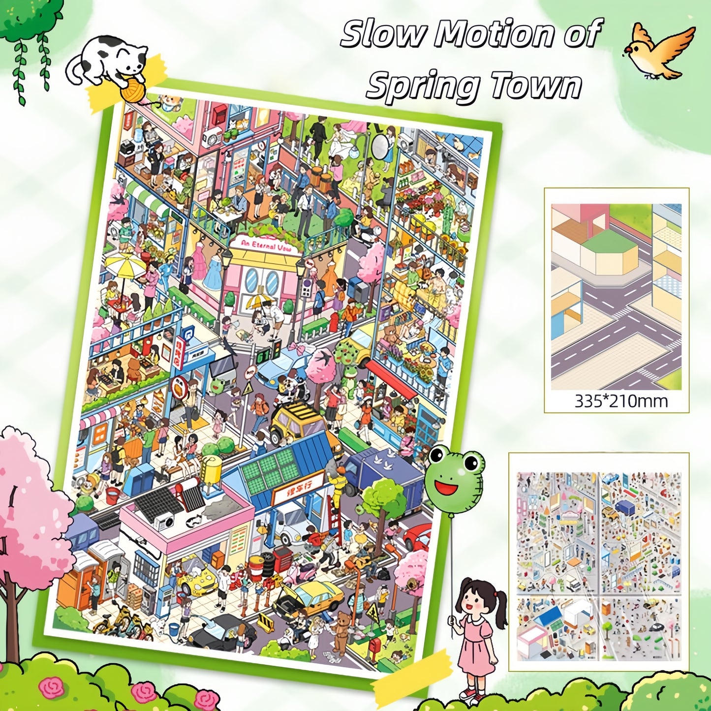 City Moments 3D Sticker | 2 Cute Miniature Scenes