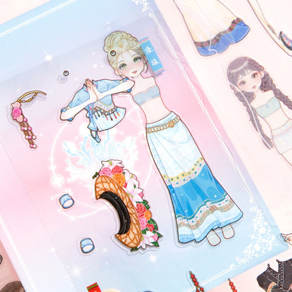 Ethnic Dress Up 3D Sticker Book