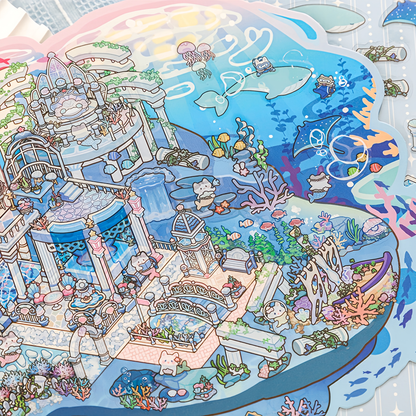 Fantasy Realm 3D Sticker | 4 Cute Miniature Scenes