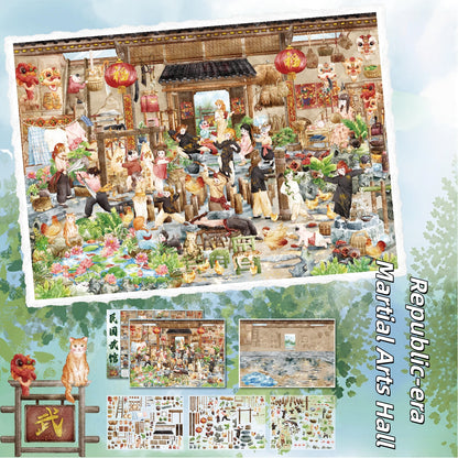 Watercolor Painting 3D Sticker | 5 Cute Miniature Scenes