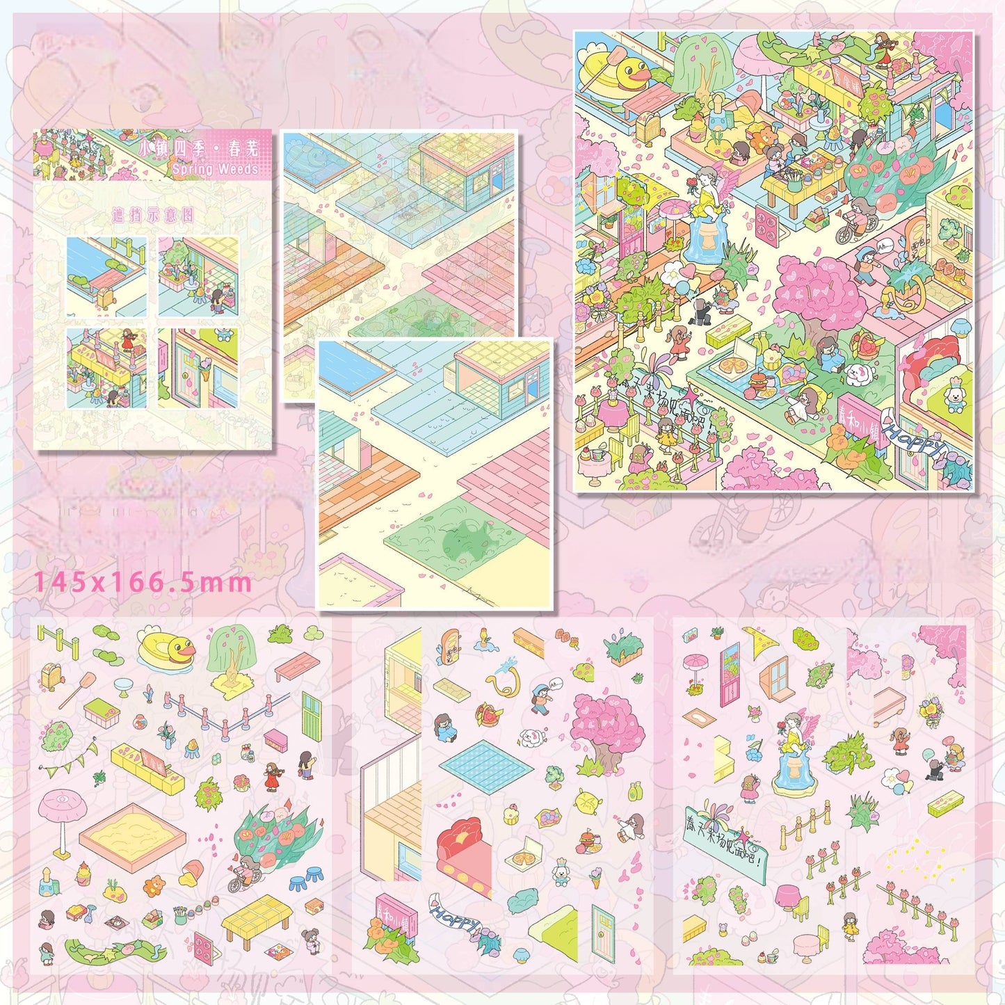 Sweet Seasons 3D Sticker | 5 Cute Miniature Scenes