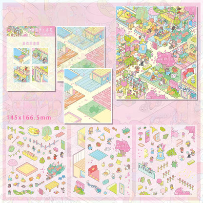Sweet Seasons 3D Sticker | 5 Cute Miniature Scenes