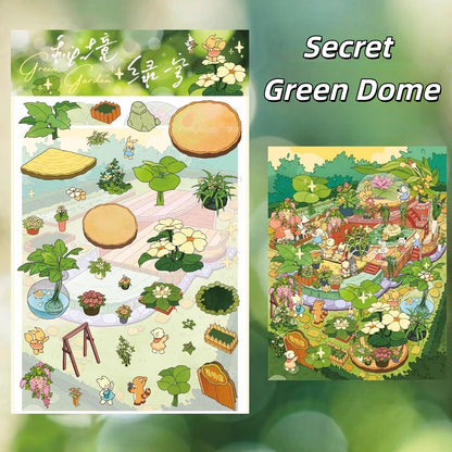 Fantasy Journey 3D Sticker | 4 Cute Miniature Scenes