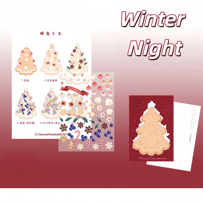 Christmas Tree 3D Sticker | 2 Cute Miniature Scenes