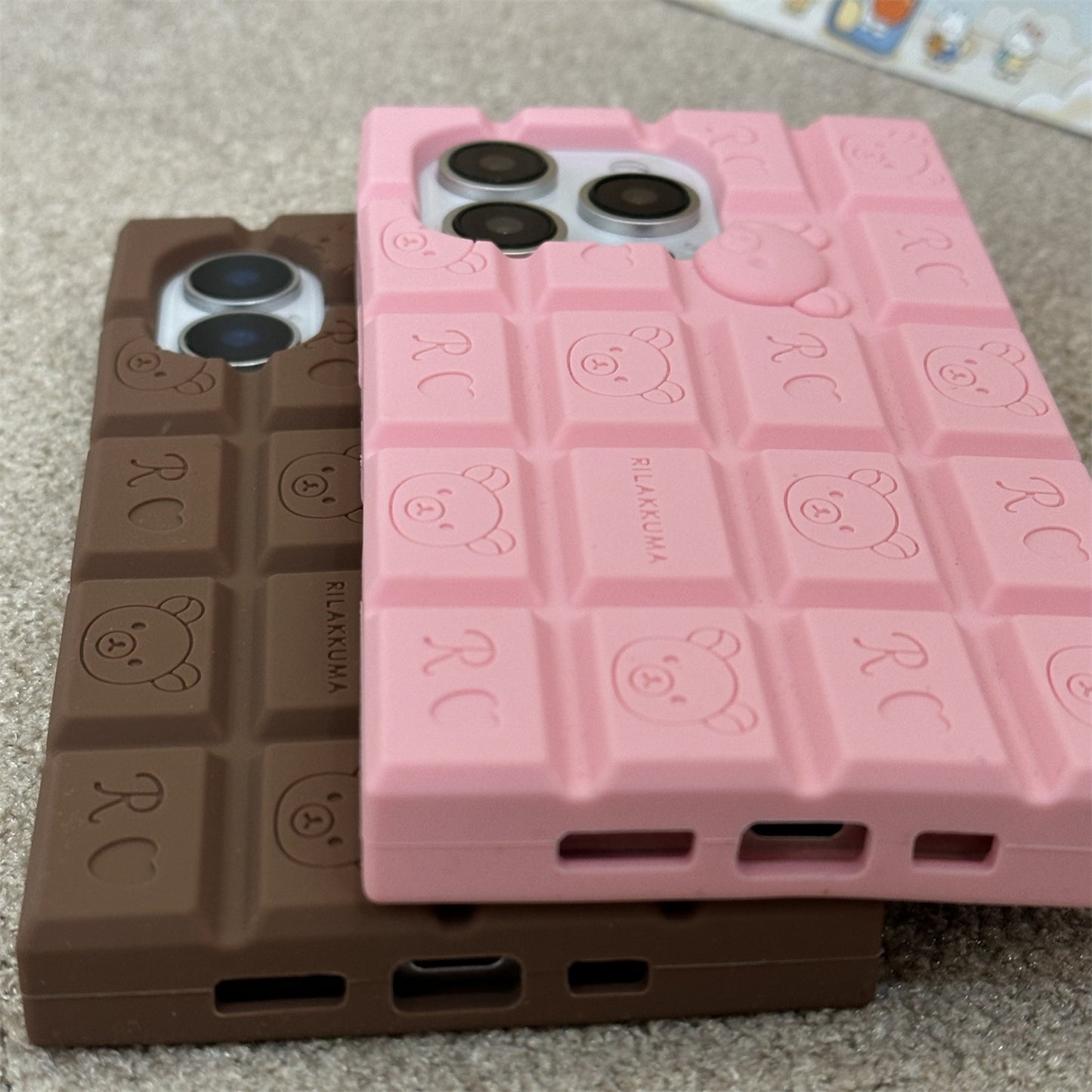 Little Bear 3D Chocolate Silicone Phone Case