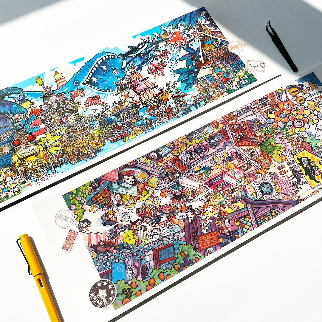 The Corner of the World 3D Sticker | 2 Cute Miniature Scenes