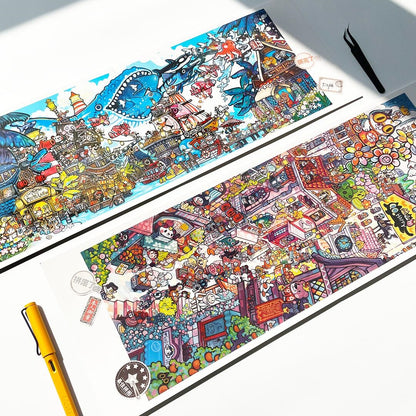 The Corner of the World 3D Sticker | 2 Cute Miniature Scenes