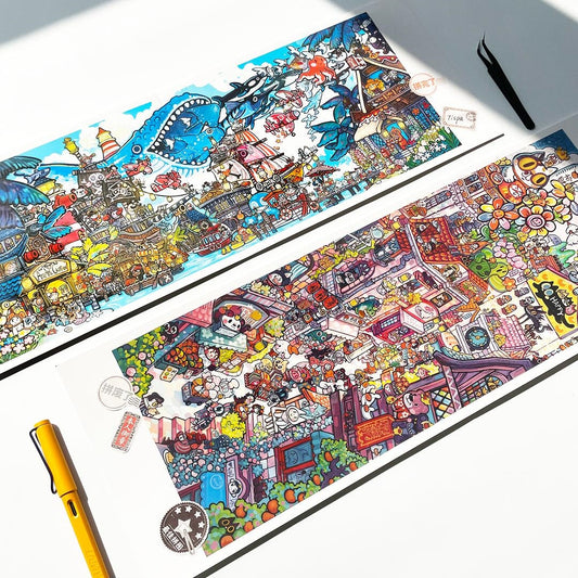 The Corner of the World 3D Sticker | 2 Cute Miniature Scenes