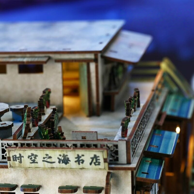 Time and Space Sea Bookstore DIY Miniature House - English Instructions