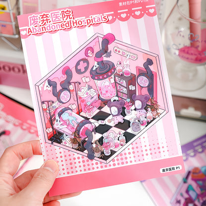Horror Adventure 3D Sticker Book