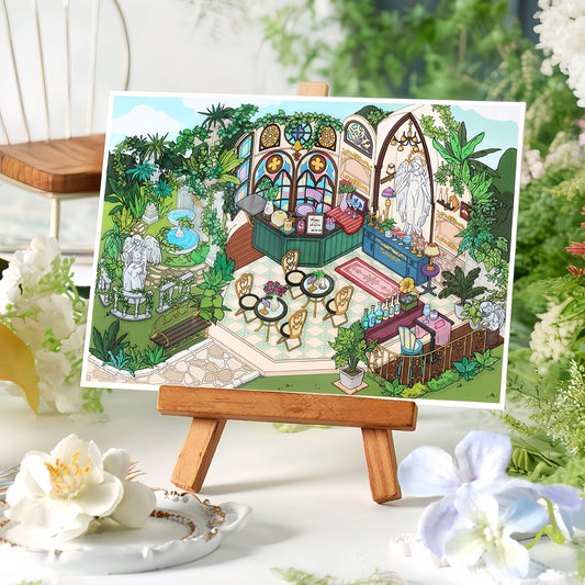Little Shops 3D Sticker | 4 Cute Miniature Scenes