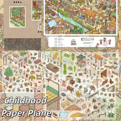 Childhood Tales 3D Sticker | 4 Cute Miniature Scenes