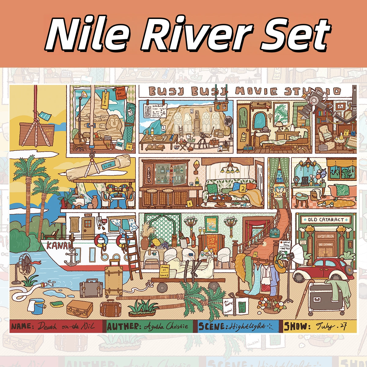 Cute Busy Town 3D Sticker | 5 Cute Miniature Scenes