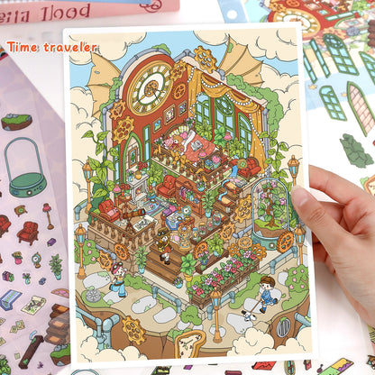 Dreamy Voyage 3D Sticker | 2 Cute Miniature Scenes