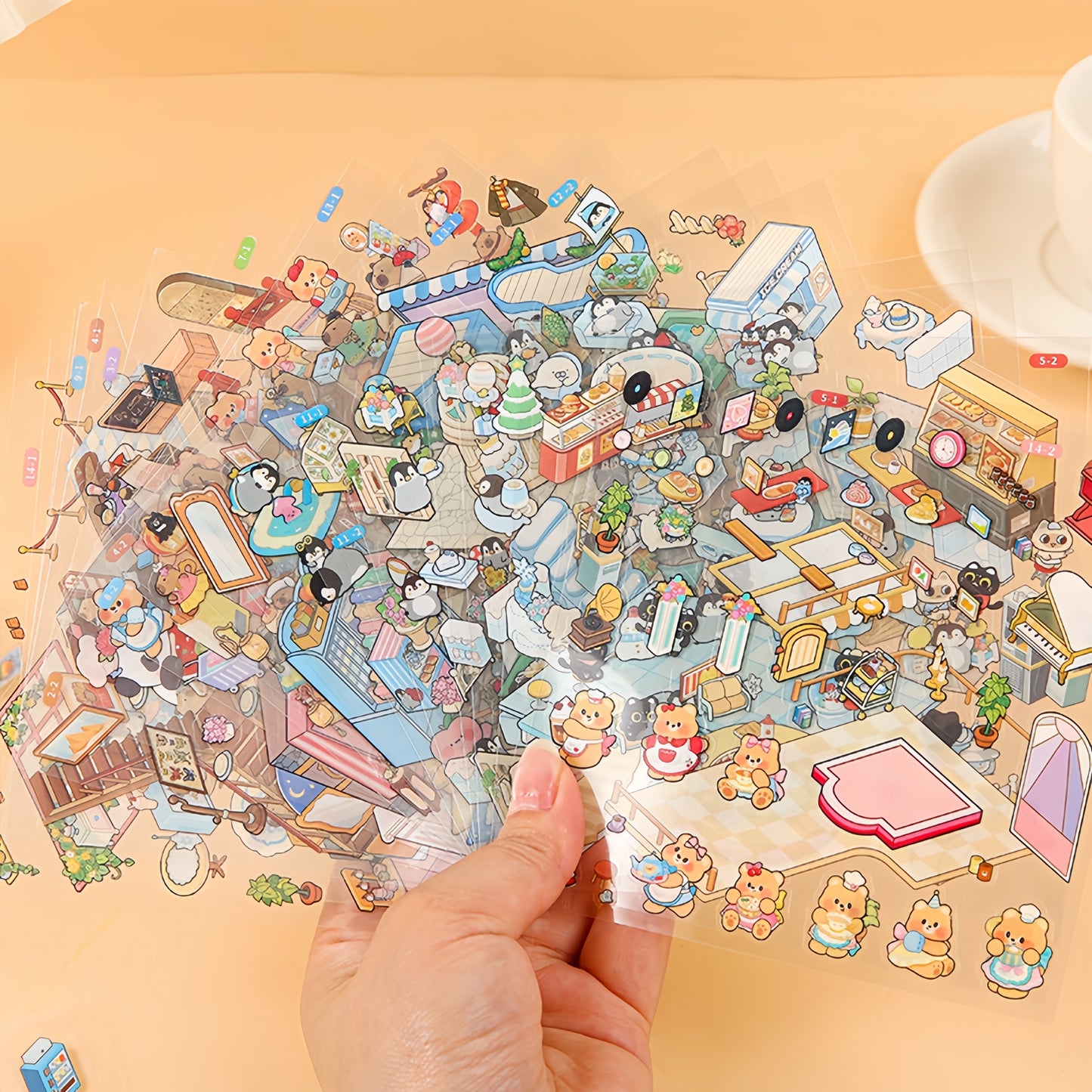 Animal Shop 3D Sticker Book