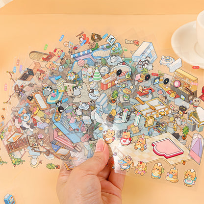 Animal Shop 3D Sticker Book