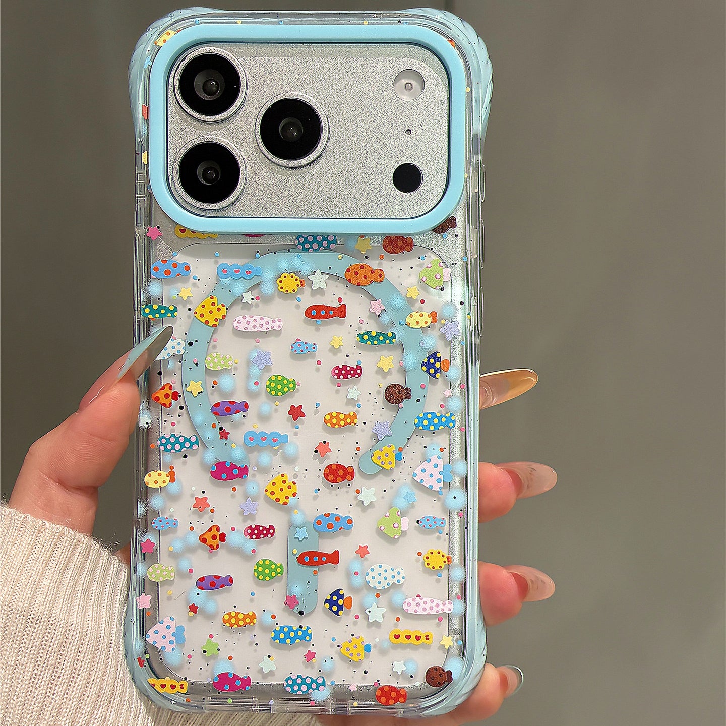 Colorful Fish Schools Acrylic Phone Case