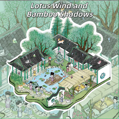Palace Willow 3D Sticker | 4 Cute Miniature Scenes